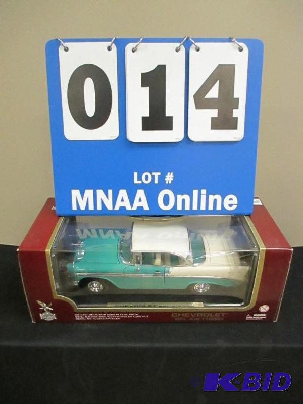 lot 14 image: Road Legends 1956 Chevy Bel Air Die Cast Car