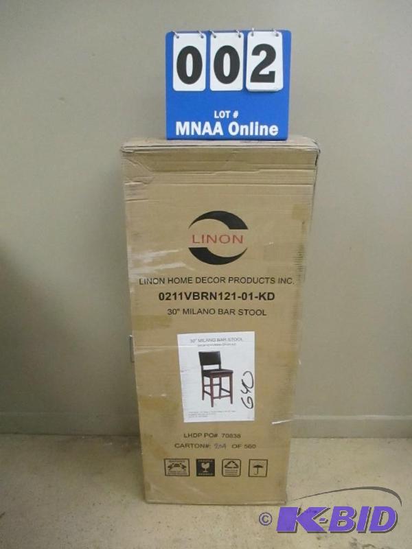 lot 2 image: New In Box 30 Milano Bar Stool
