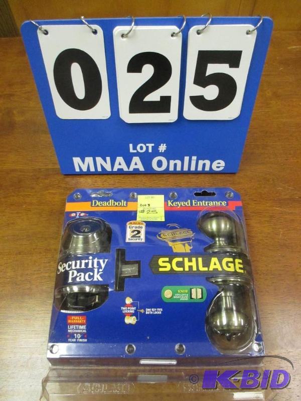 lot 25 image: New Schlage Security Door System