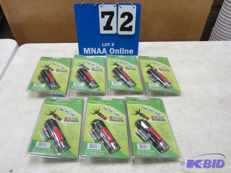 lot 72 image: 7 Brand New Multi Screwdriver Torches