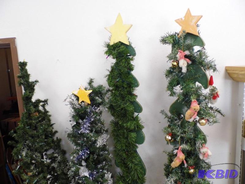4 Decorated Christmas Trees