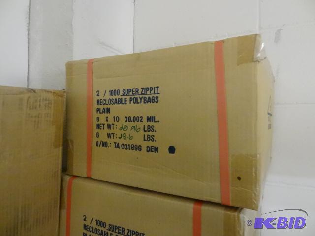 Super Zippit Recloseable Poly Bags. 8 x 10 Qt...