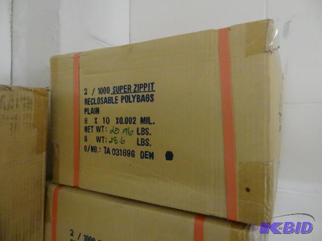 Super Zippit Recloseable Poly Bags. 8 x 10 Qt...