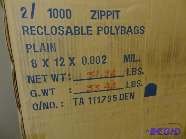 8 x 12 Super Zippit Recloseable Poly Bags. Qt...