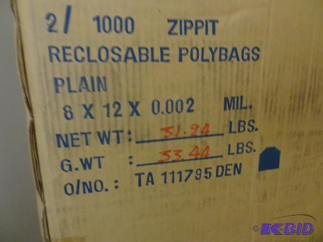 8 x 12 Super Zippit Recloseable Poly Bags. Qt...