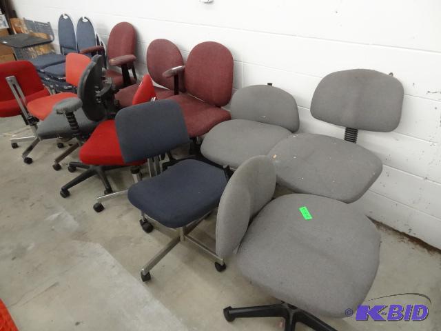 11 Misc. Office Chairs on Wheels...