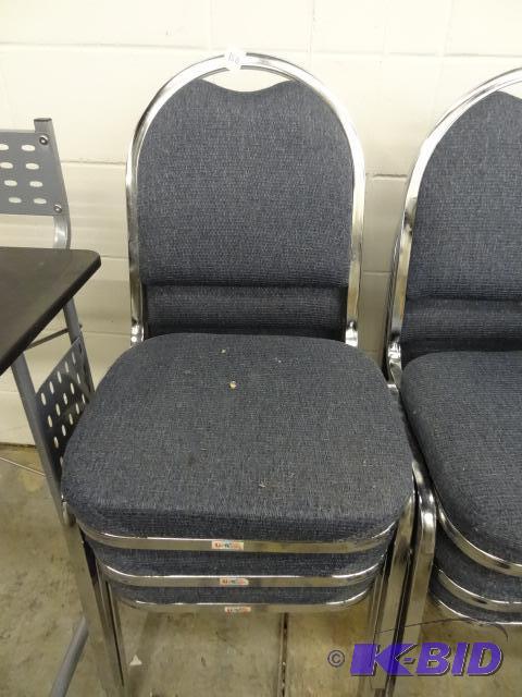 3 Metal Framed Stack-Chairs...