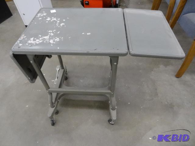 Vintage Metal Typewriter Desk. Drop Down Side...
