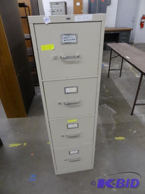 15&quot Metal Hon 4 Drawer File Cabinet...