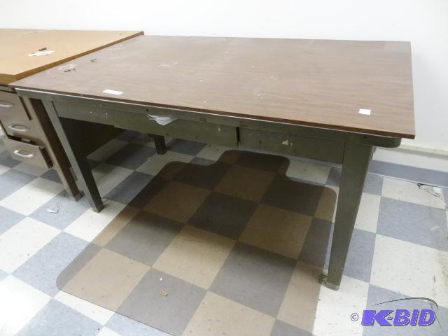 Vintage Metal Table with Laminate Cover 62 x ...