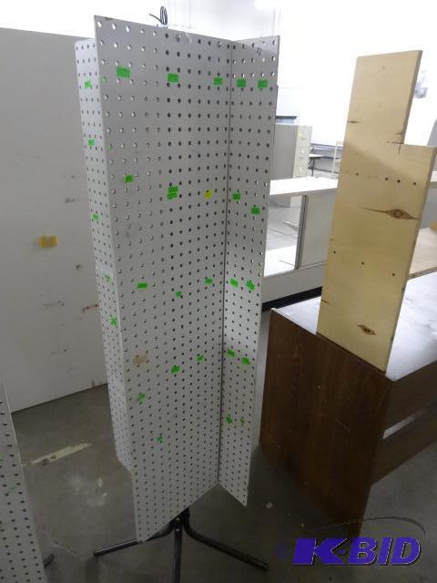 Rotating Peg Board Display. 4 Sided. 12 x 12 ...