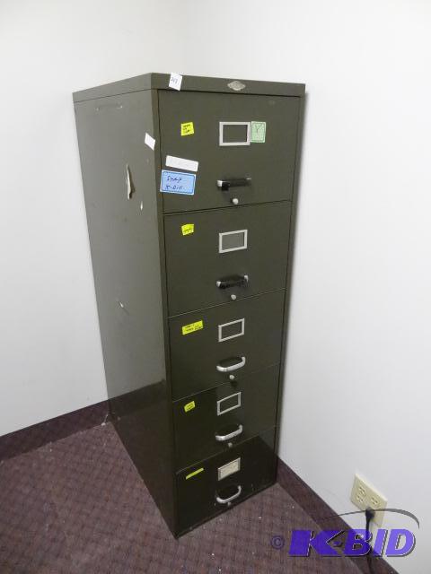 18&quot Metal 5 Drawer File Cabinet...