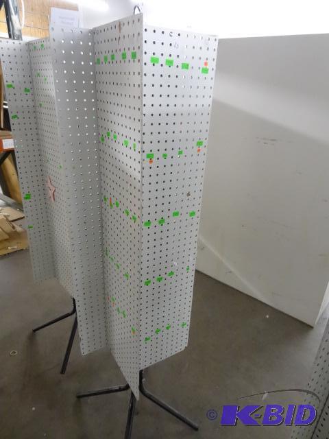 Rotating Peg Board Display. 4 Sided. 12 x 12 ...