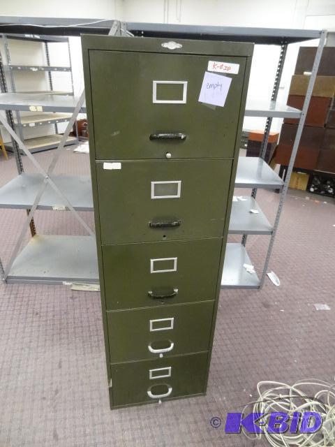 18&quot Metal 5 Drawer File Cabinet...