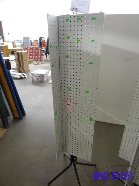 Rotating Peg Board Display. 4 Sided. 12 x 12 ...