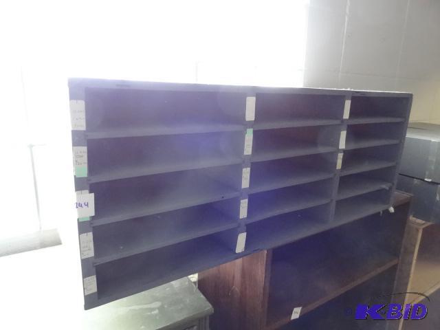 Vintage Wood File Sorter Cabinet. 31 x 14 x 1...
