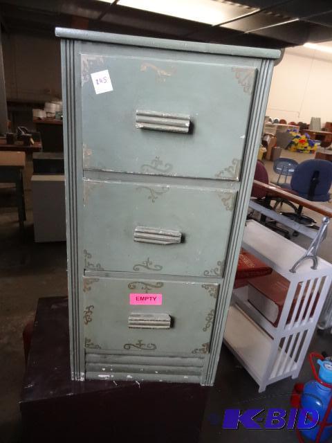 Vintage Wood 3 Drawer Cabinet 14 x 14 x 29...