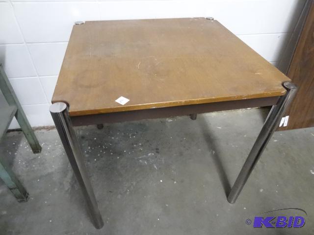 Metal Framed Table with Wood Top. 30 x 30 x 2...