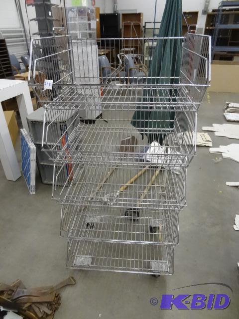 5 Tire Basket Cart on Wheels...
