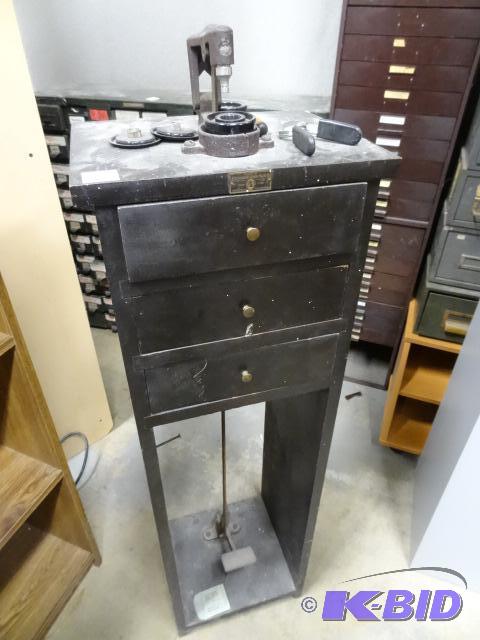 Crystal Watch Press and Cabinet Foot Operated...