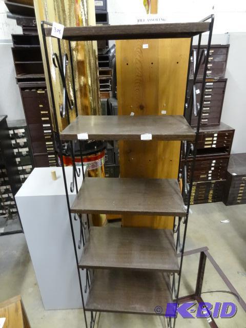 Metal Shelf Unit with Laminate Shelves. 17 x ...