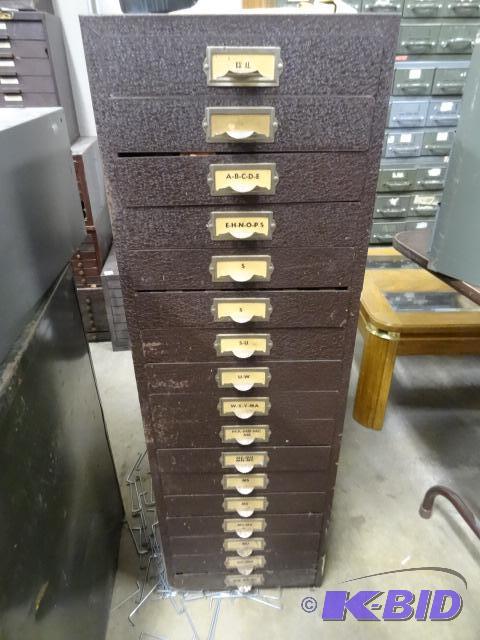 17 Drawer Watch Makers Cabinet all Metal...