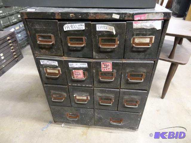 14 Drawer Metal PartsHardware Cabinet...