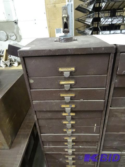 Watchmakers Crystal Press Cabinet with Misc. ...