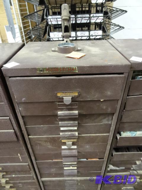 Watchmakers Crystal Press Cabinet with Misc. ...