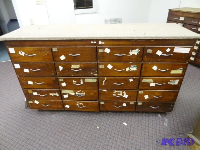 Vintage Wood Drawer Cabinet. No Contents. 20 ...