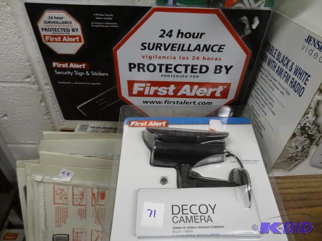 First Alert Decoy Camera. Surveillance Sign...