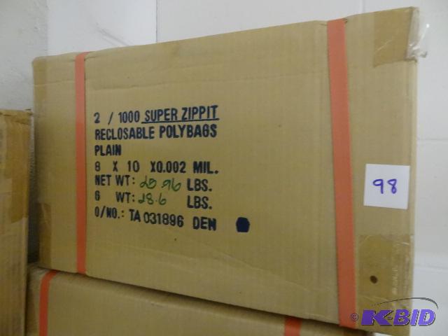 Super Zippit Recloseable Poly Bags. 8 x 10 Qt...