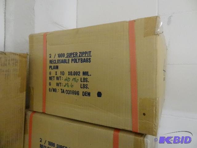 Super Zippit Recloseable Poly Bags. 8 x 10 Qt...
