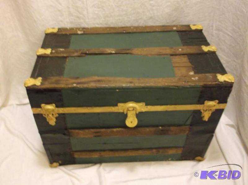 Antique trunk measuring 28 34&quot L x 17&q...