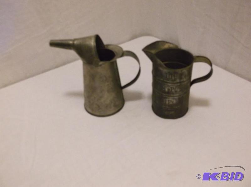 Collectable faunal oil can &amp pitcher can ...