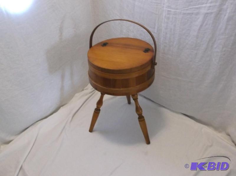 Nice sewing basket stand measuring 15&quot d...