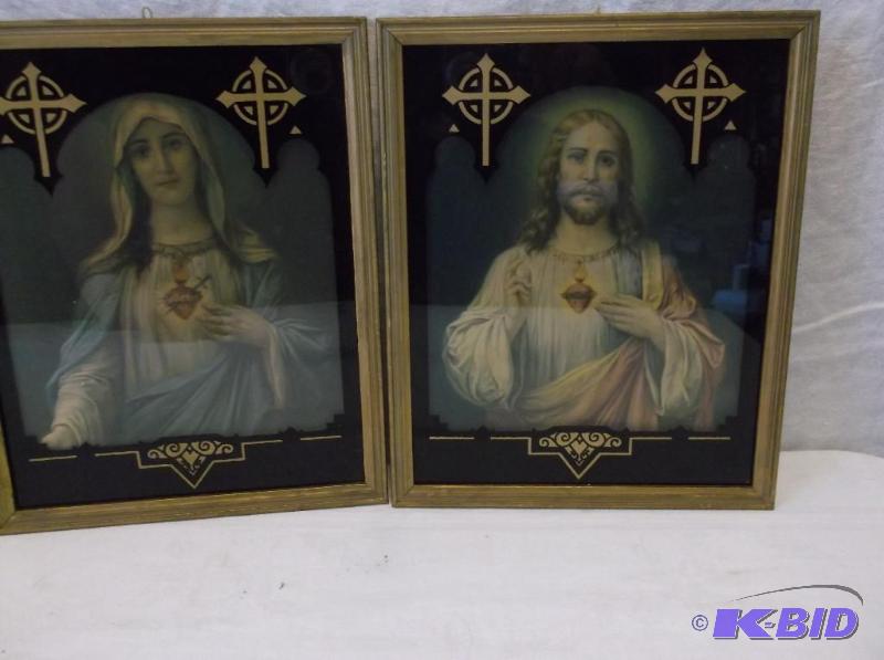 Religious pictures measuring 9 34&quot W x ...