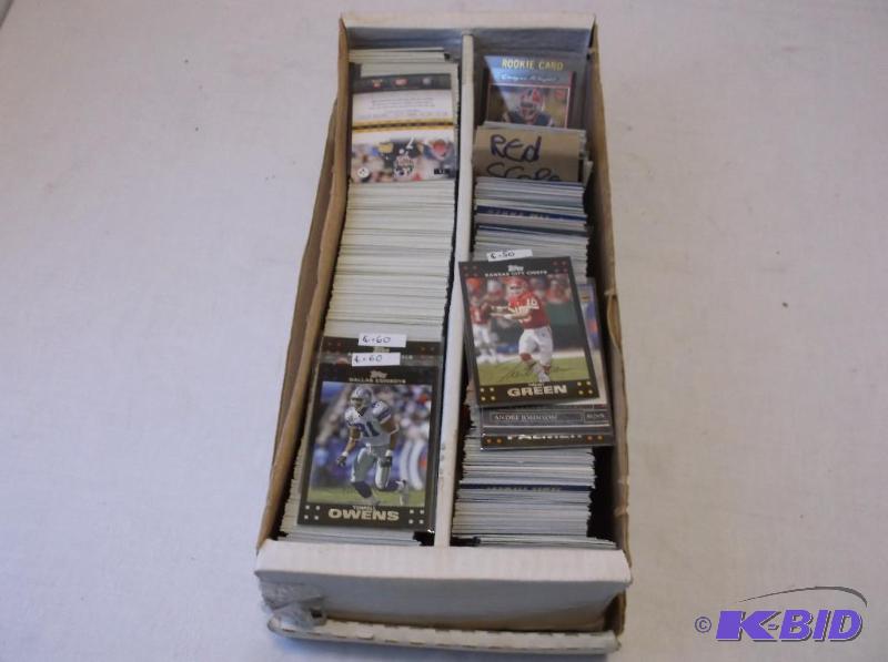 Box full of collectable football cards....