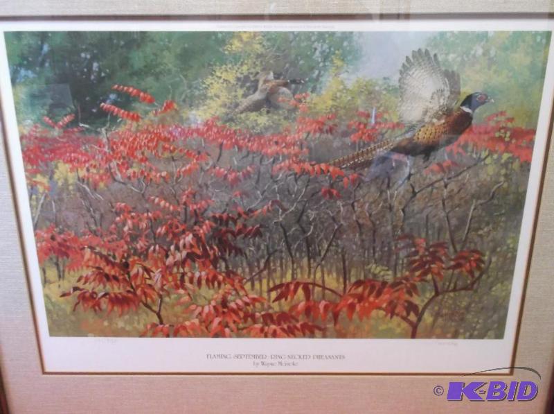 Flaming September-Ring-Necked Pheasants print...