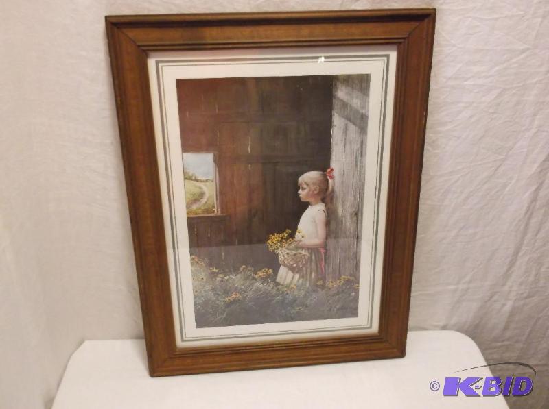 Beautiful framed print in solid wood measurin...