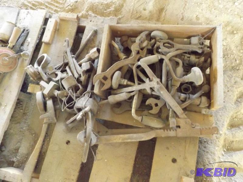lot 20013 image: Misc Old hand tools and wrenches....