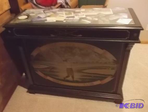 Glass Top Free Standing Bar With Golf Motif 5...