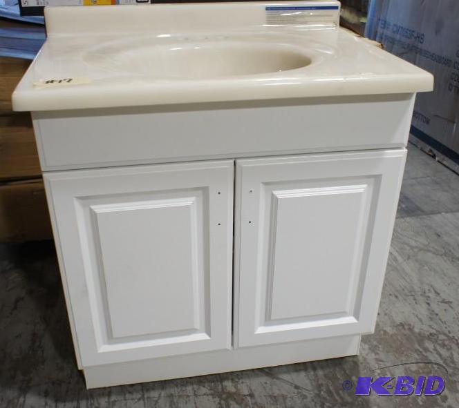 New White Vanity and Sink Set. Dimensions Va...