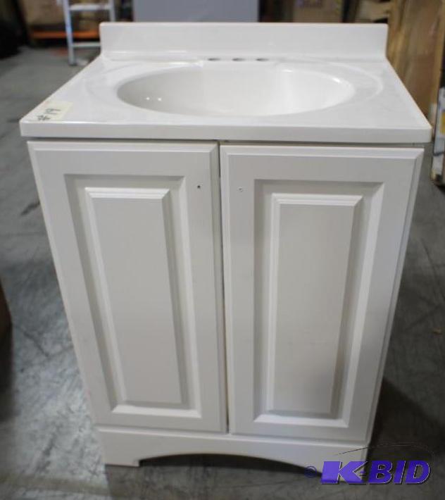 New Glacier Bay white finish vanity sink set....