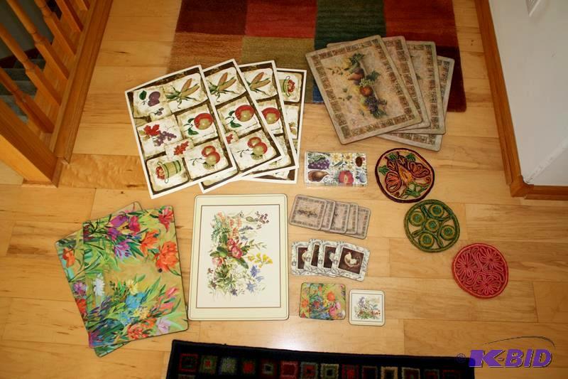 lot 107 image: Placemats, coasters...
