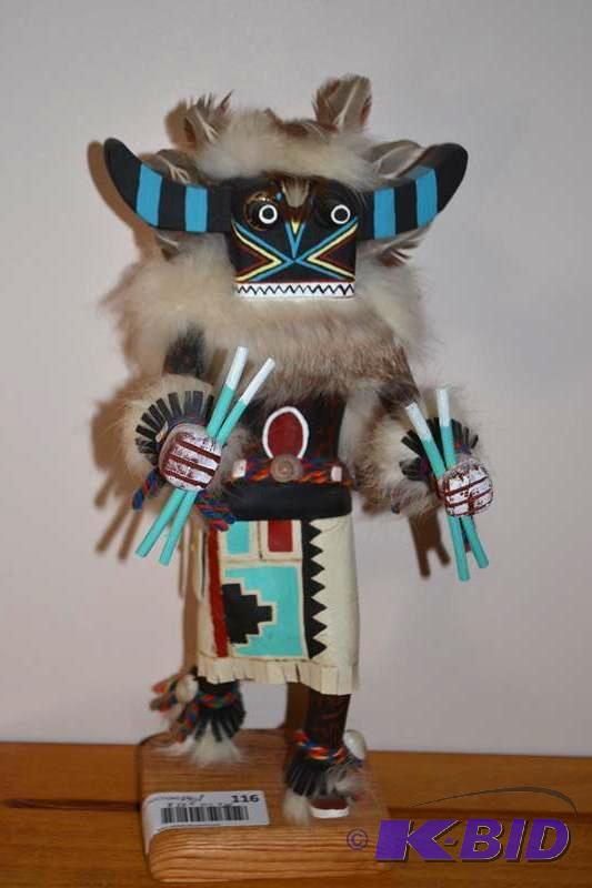 lot 116 image: Broad face Kachina, Native American Figurine ...