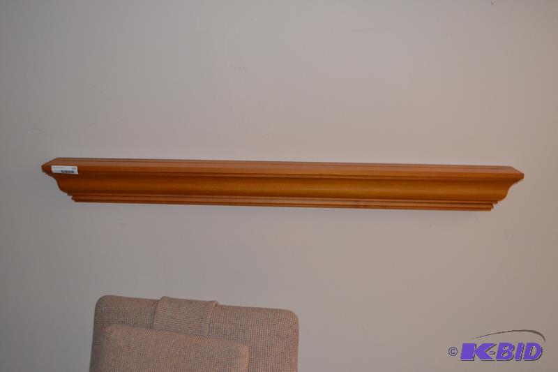 lot 123 image: Wood Wall curio shelf&nbsp48x5x5"...