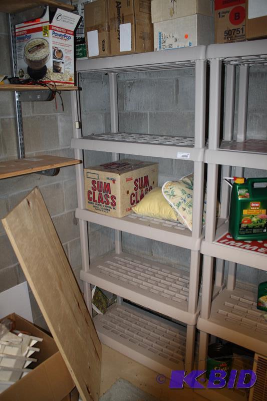 lot 165 image: 4 shelf storage unit - does not include conte...