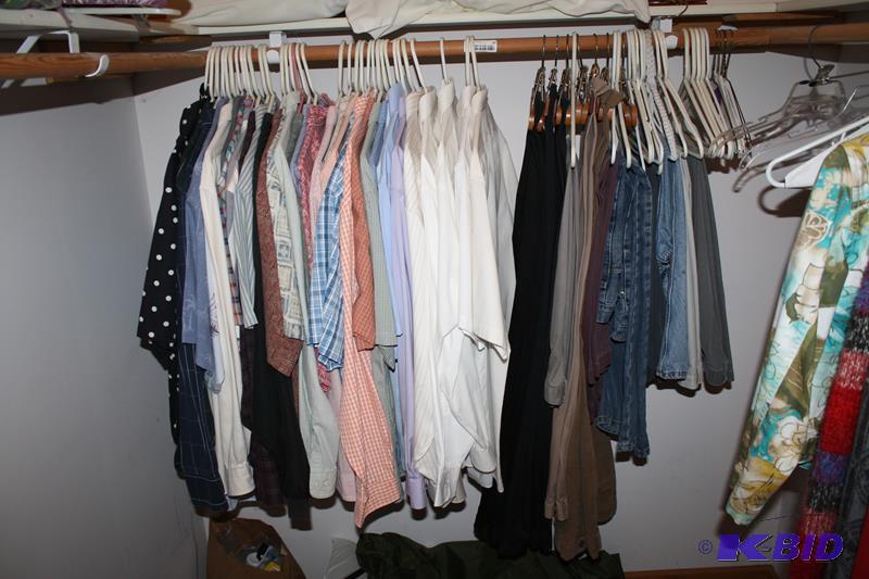 lot 19 image: Mens shirts and pants, may be an occasional ...