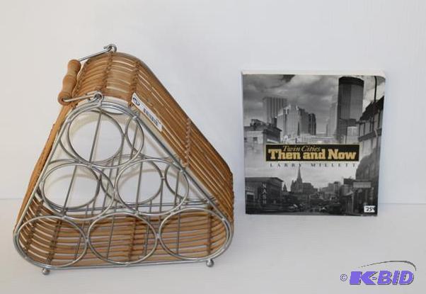lot 254 image: Wine rack & book Twin Cities Then & N...